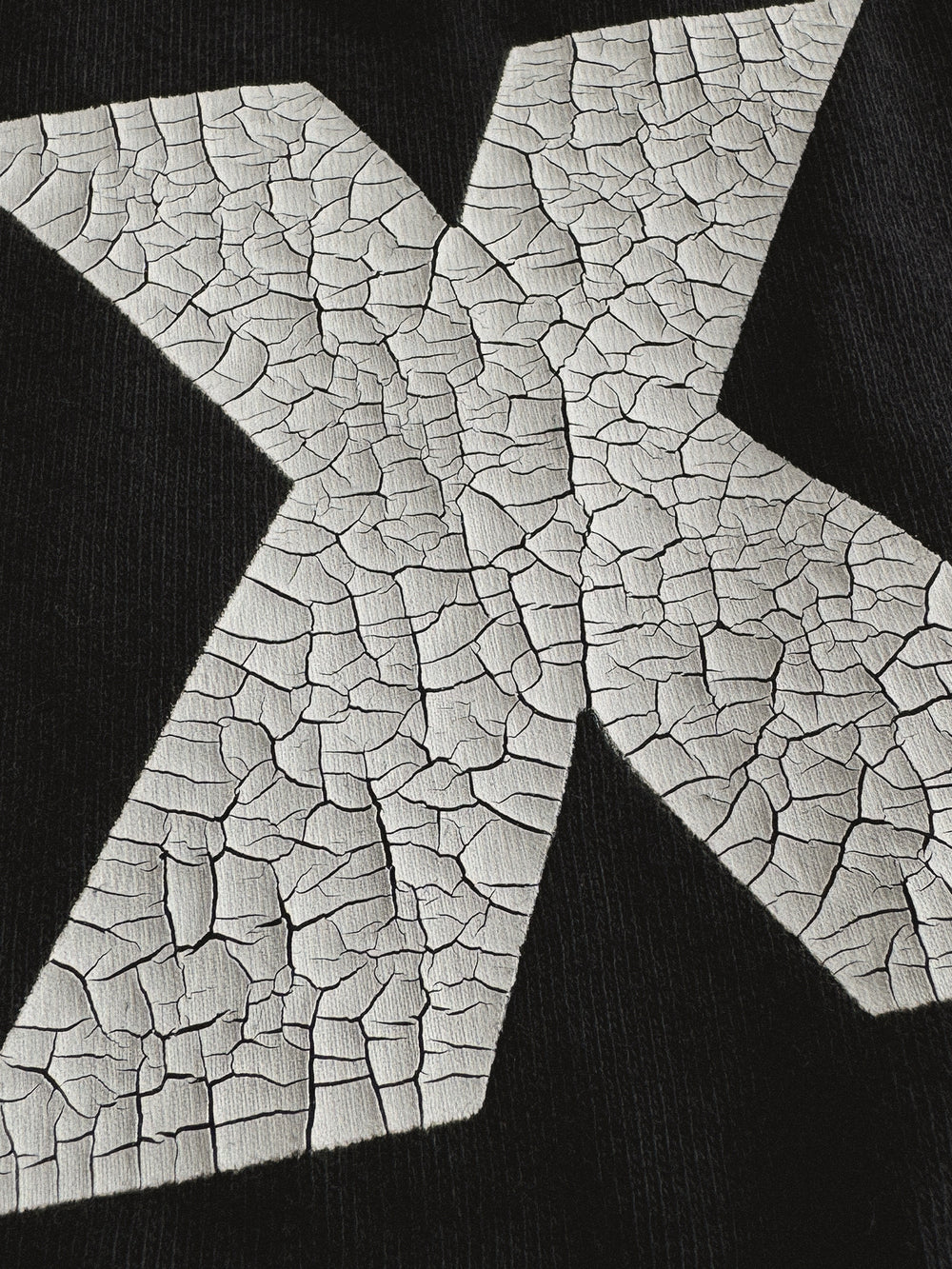 Crackle effect screen print with a vintage look