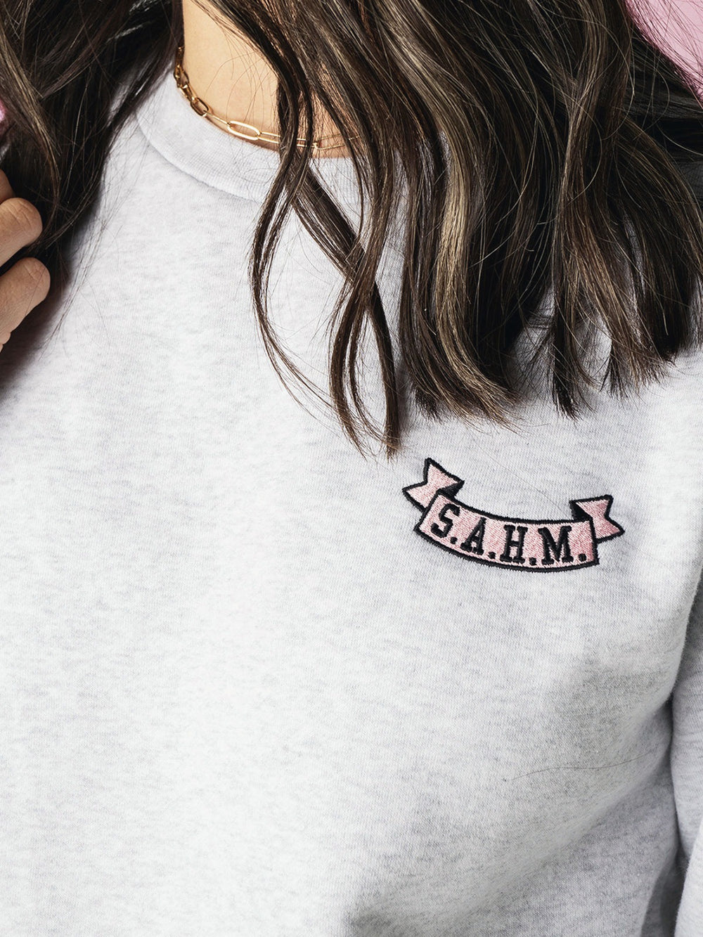 Embroidered detail on a premium garment