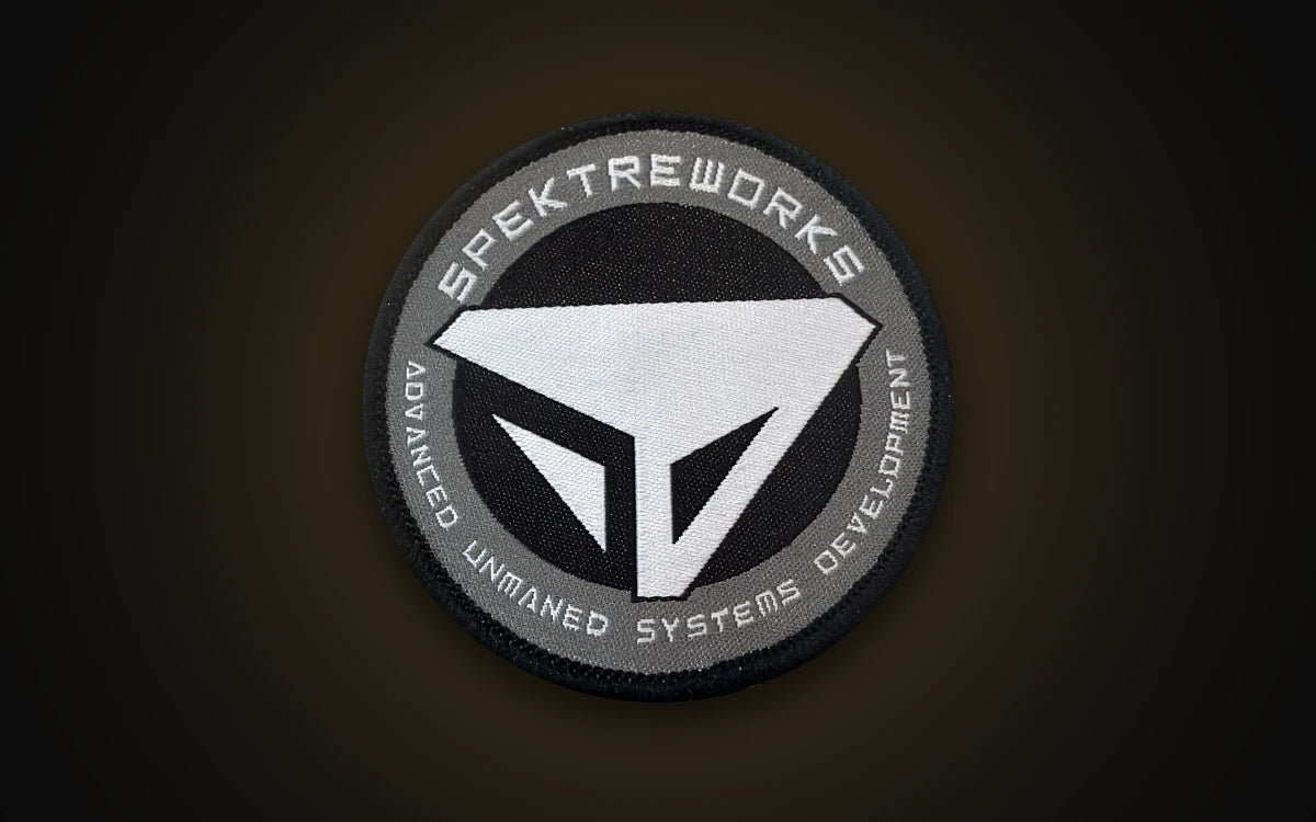 Custom round woven patch with a merrowed border